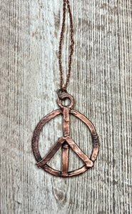 Peace sign necklace