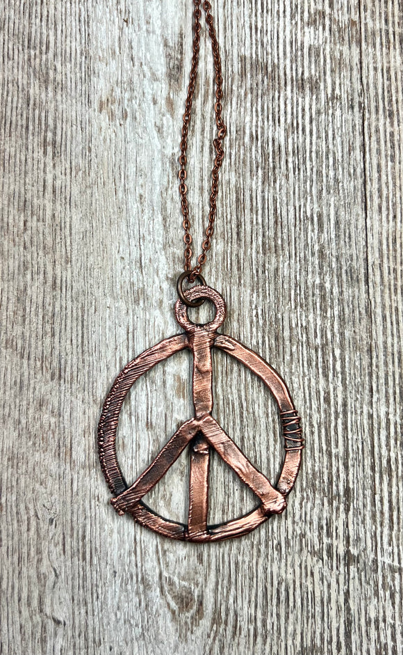 Peace sign necklace