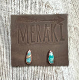 Mohave Copper Oyster Turquoise stud earrings