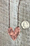 Textured heart necklace