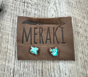 Turquoise stud earrings