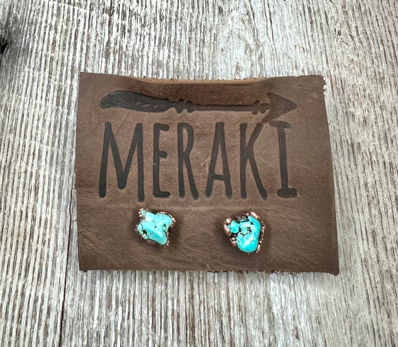 Turquoise stud earrings