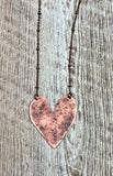 Textured heart necklace