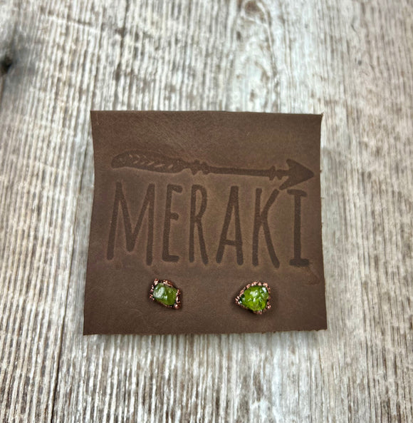 Peridot stud earrings