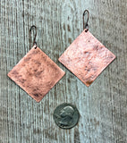 Hammered Copper Earrings