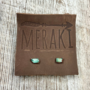 Emerald stud earrings