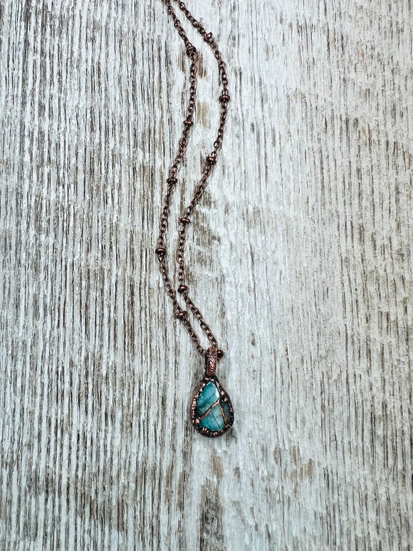 Mohave Copper Oyster Turquoise Necklace